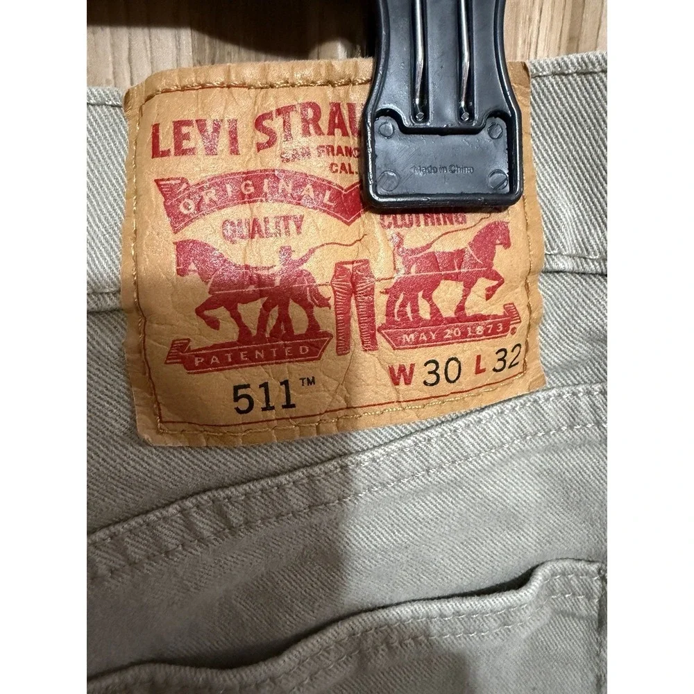 Levi's 511 Khaki Tan Jeans 30x32 Cotton Men's Pants